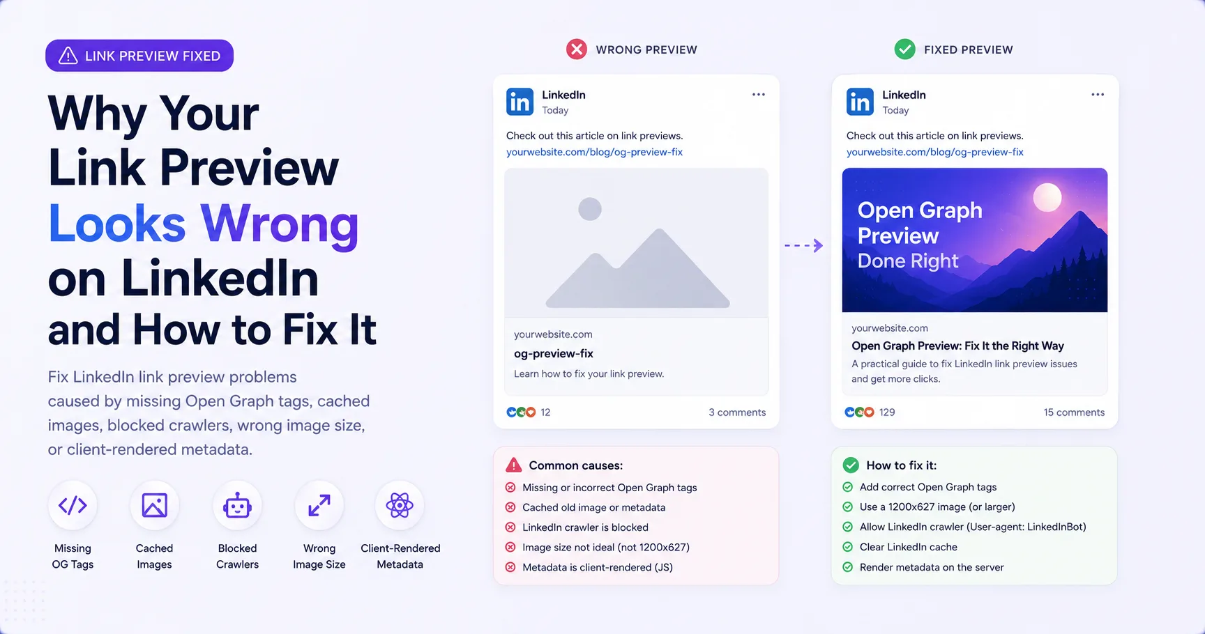 Why Your Link Preview Looks Wrong on LinkedIn and How to Fix It
