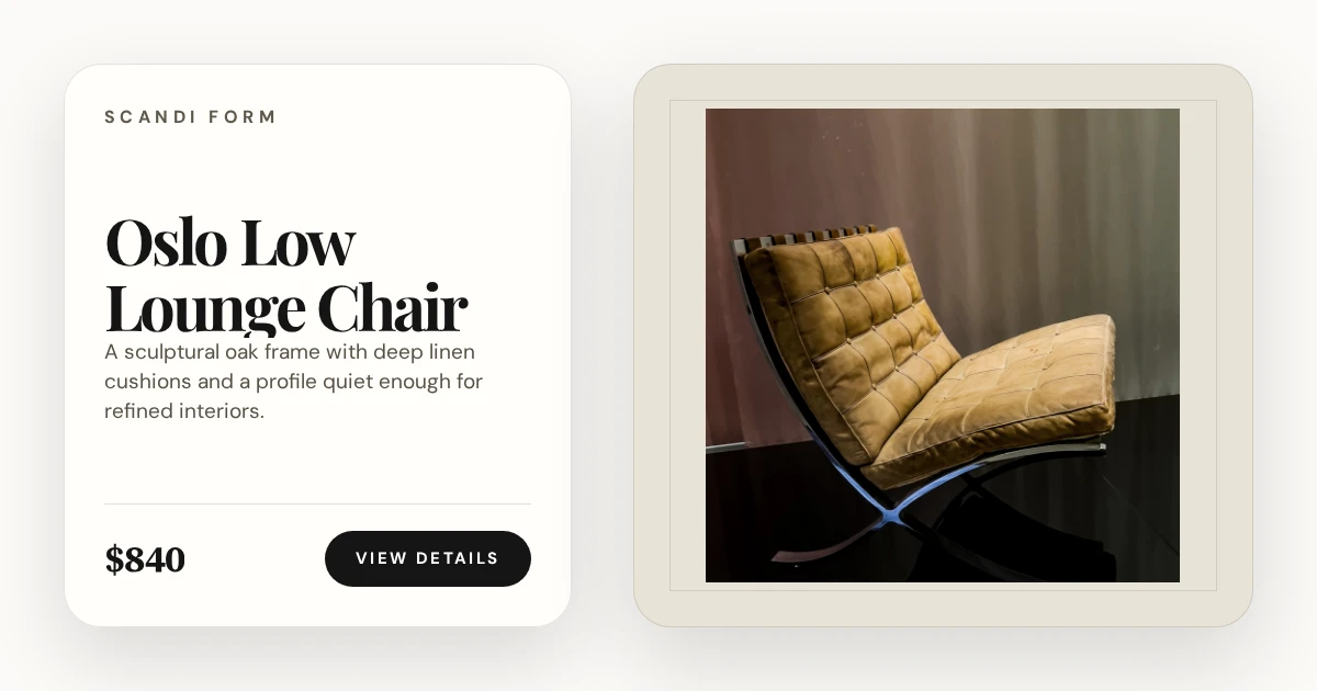 Minimalist Split E-commerce Open Graph image template preview