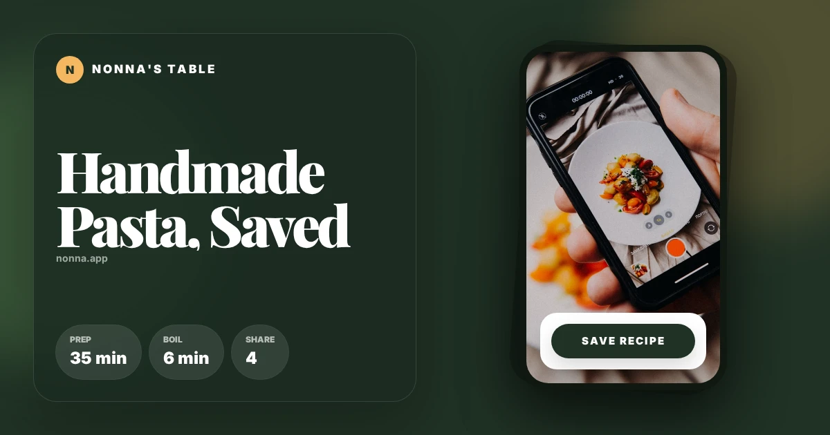 Mobile First Recipe Open Graph image template preview