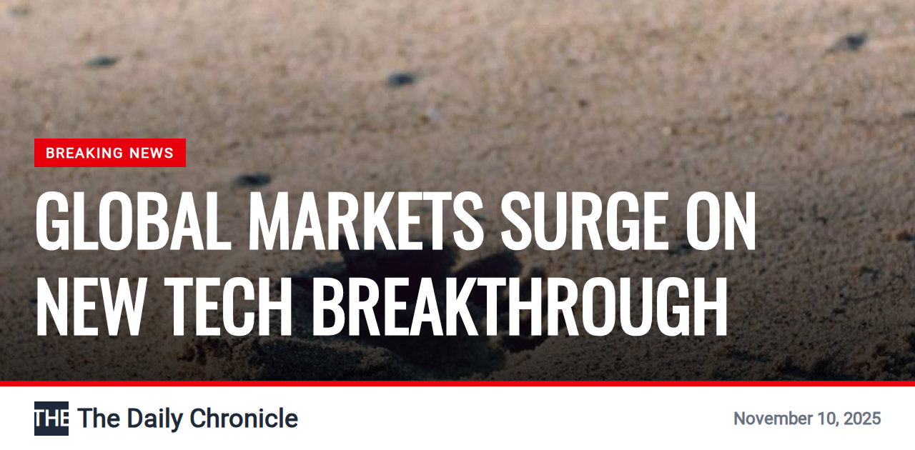 GLOBAL MARKETS SURGE ON NEW TECH BREAKTHROUGH