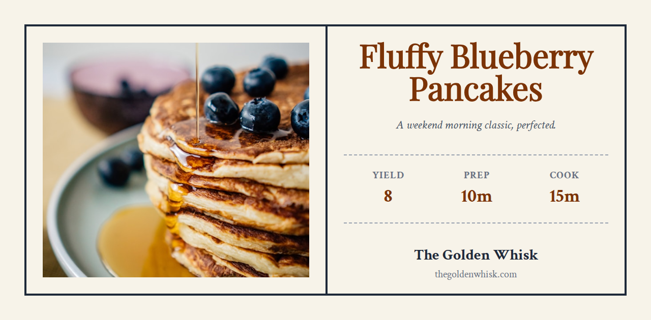 Fluffy Blueberry Pancakes